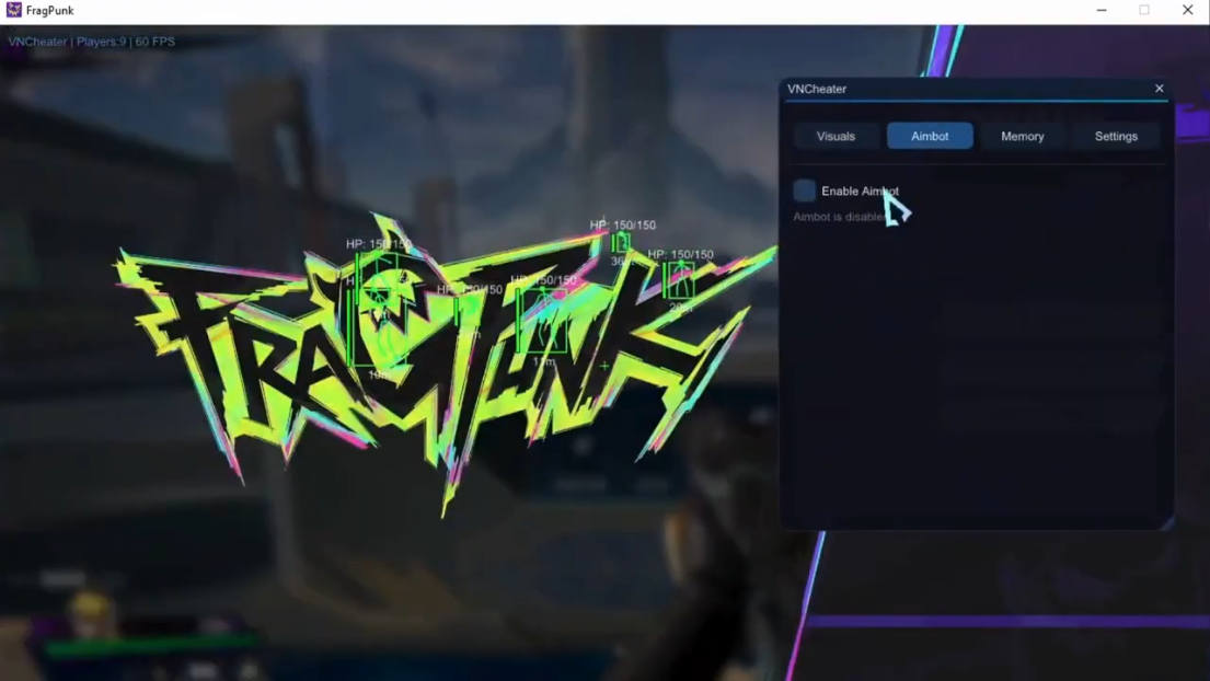 FragPunk cheat client combat and movement feature icons