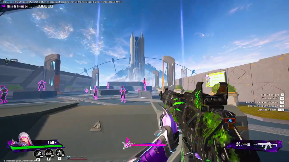 FragPunk wallhack ESP boxes around players in a festive lobby